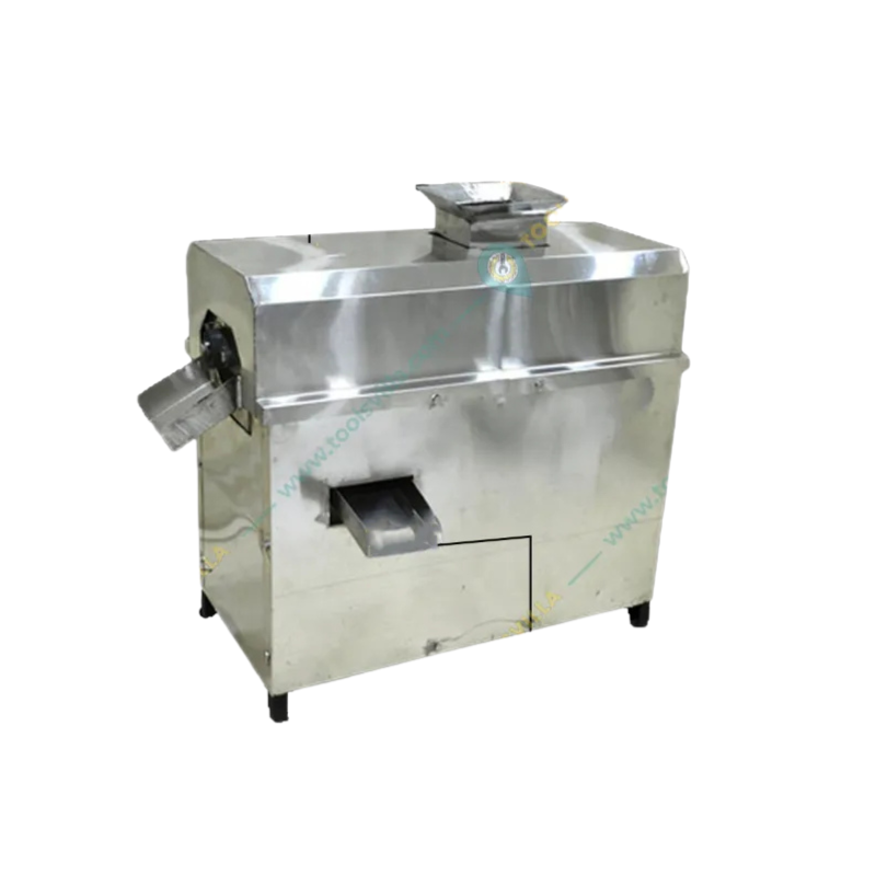 Food-grade stainless steel mango pulp machine ideal for juice and pulp processing in small businesses.
