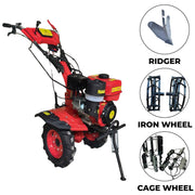 7 HP Power Weeder Petrol Engine With 3 Attachments
