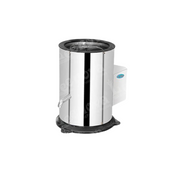 Polished stainless steel Regular Dryer Machine with side-mounted motor housing and a top-loading drum.