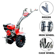 9 HP Petrol Engine Power Weeder With 3 Attachments