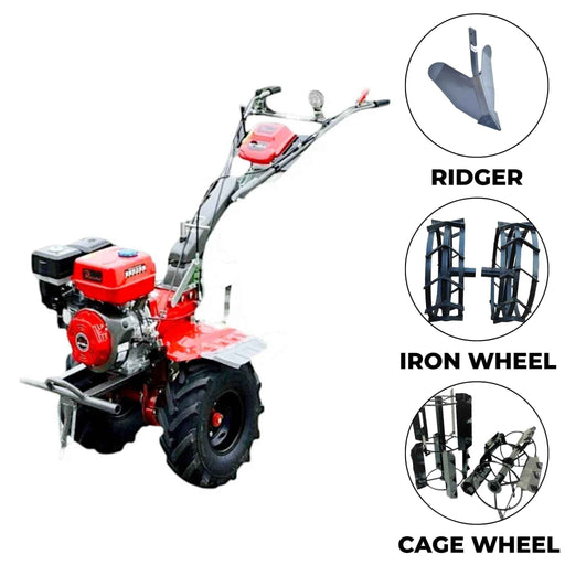9 HP Petrol Engine Power Weeder With 3 Attachments