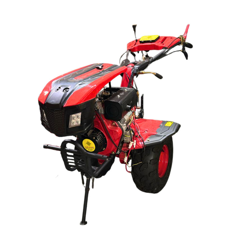 173F diesel engine power weeder SA-610DHE with side discs and ATV tyres