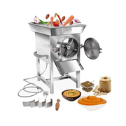 Gravy Machine 3HP Jumbo with vegetables and pulses shown processing into puree and pastes.