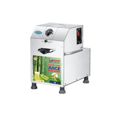 Sugarcane Juice Machine Premium – front view with colorful label, showcasing compact design ideal for juice stalls and commercial use.