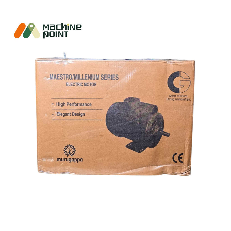 Crompton Greaves 3 HP single phase electric motor front view – Machine Point