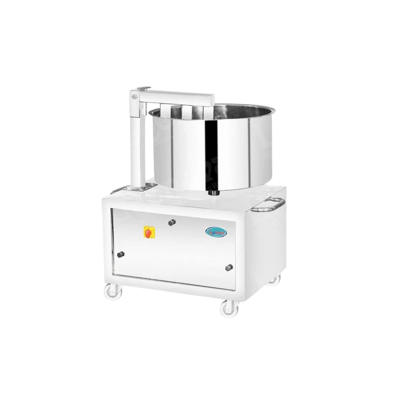 30 Kg Shrikhand Mixing Machine – stainless steel body with caster wheels for easy mobility and hygiene.