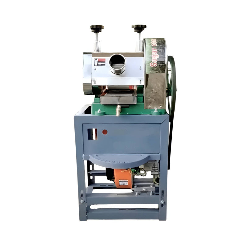 Sugarcane juicer engine type machine with frame and belt pulley set for commercial juice extraction