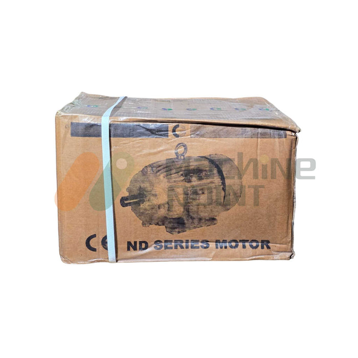 Cardboard box with a motor image and text on a white background