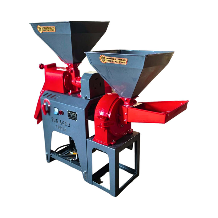 N6500-9FC21 combined rice mill and flour mill machine with dual hopper