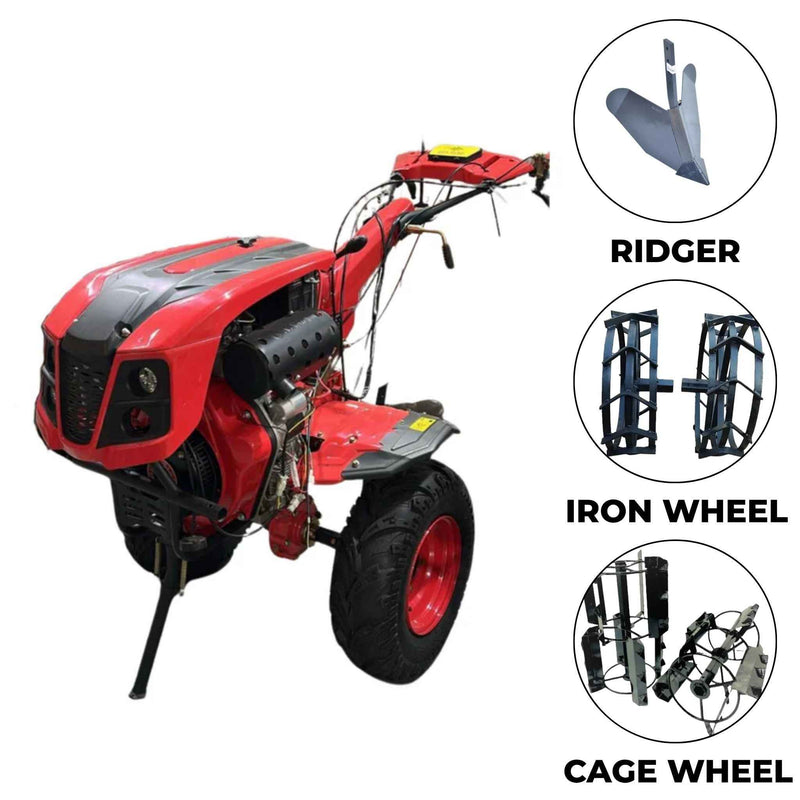 9 HP diesel Power Weeder With 3 Attachments