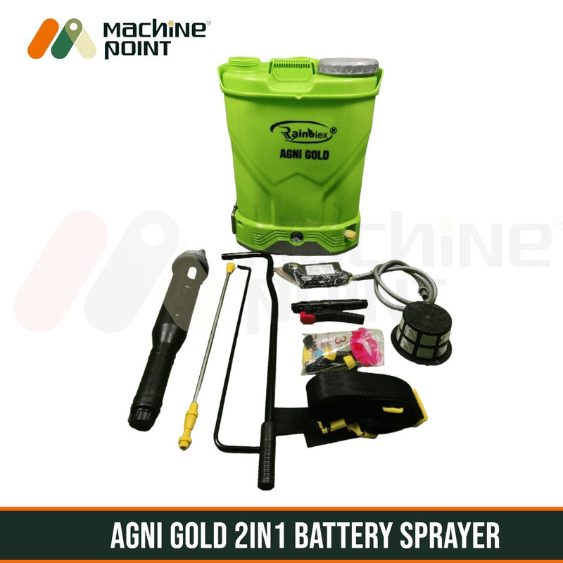 2 IN 1 BATTERY SPRAYER RAINOLEX AGNI GOLD 12/10 - Machine Point