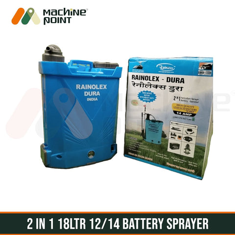 2 IN 1 BATTERY SPRAYER RAINOLEX DURA 12/14 18 LTR - Machine Point