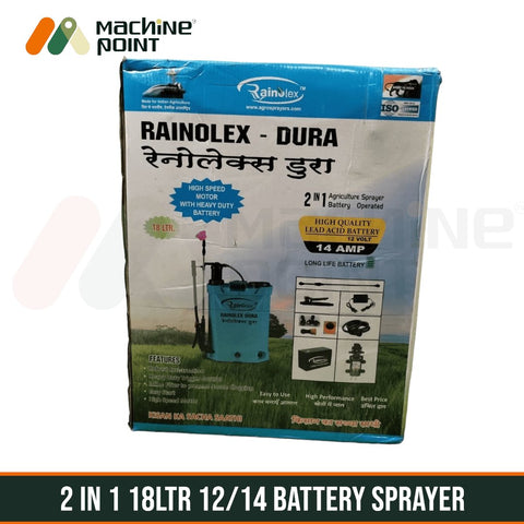 2 IN 1 BATTERY SPRAYER RAINOLEX DURA 12/14 18 LTR - Machine Point