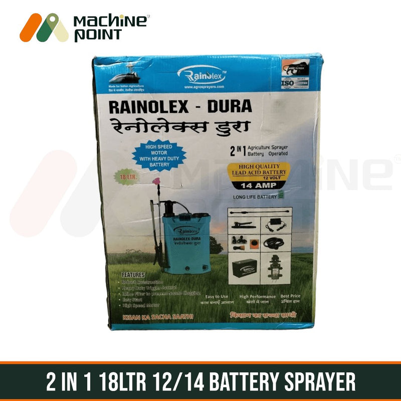 2 IN 1 BATTERY SPRAYER RAINOLEX DURA 12/14 18 LTR - Machine Point