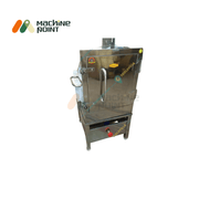 Side-angle view of Live Steam Dhokla Machine with 12 tray capacity and durable stainless steel body – ideal for bulk steaming.