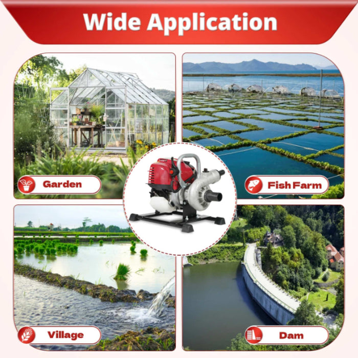 Lightweight 1.5-inch water pump for irrigation and water transfer