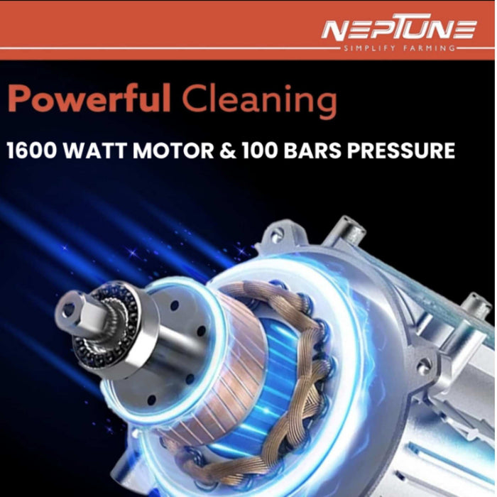 1600W electric pressure washer with 10 LPM flow rate