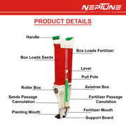 High-efficiency double seeder with removable drum system