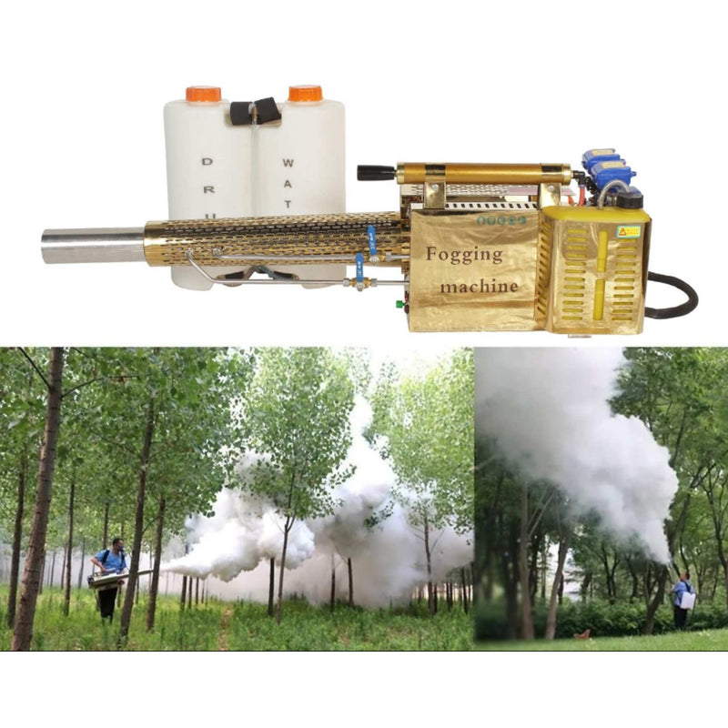 Self-start fogger with 12V rechargeable ignition system