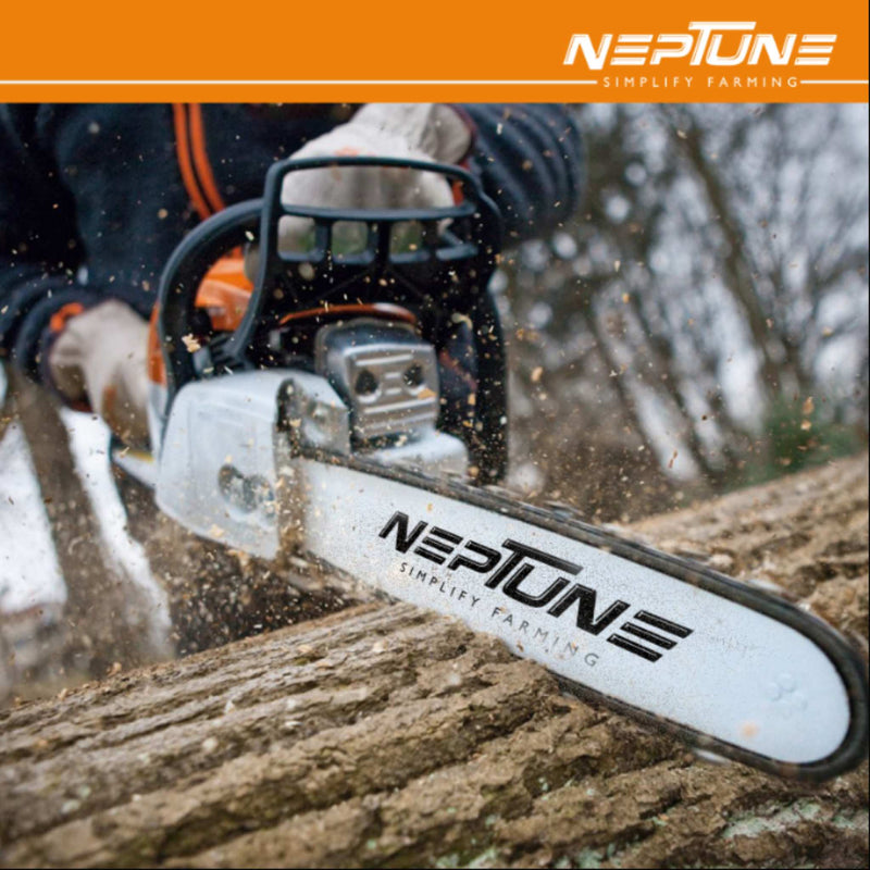 Neptune CS-58M chainsaw running at 11000 RPM for fast cutting