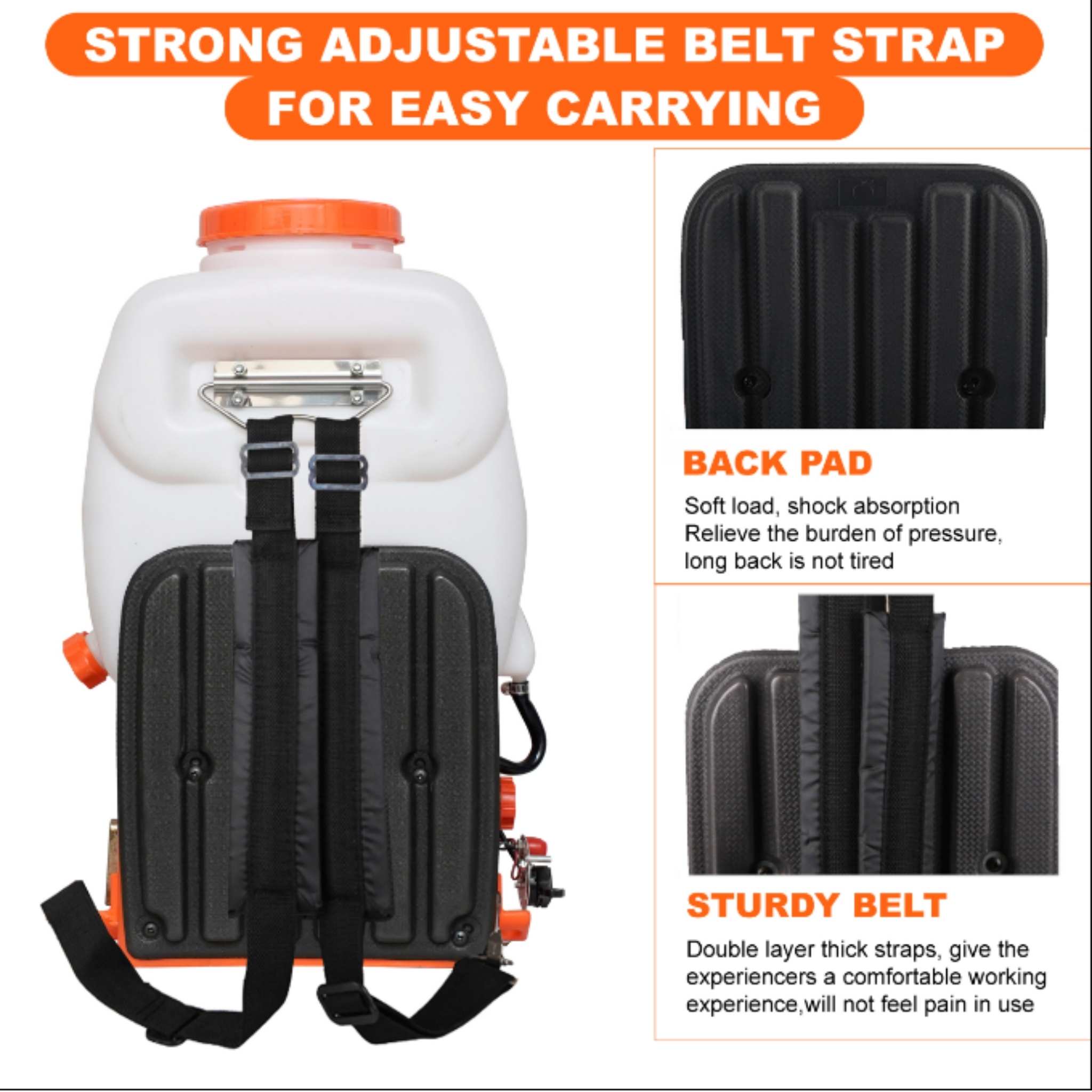Knapsack Power Sprayer – 26CC 2-Stroke Petrol Engine with 16L Tank