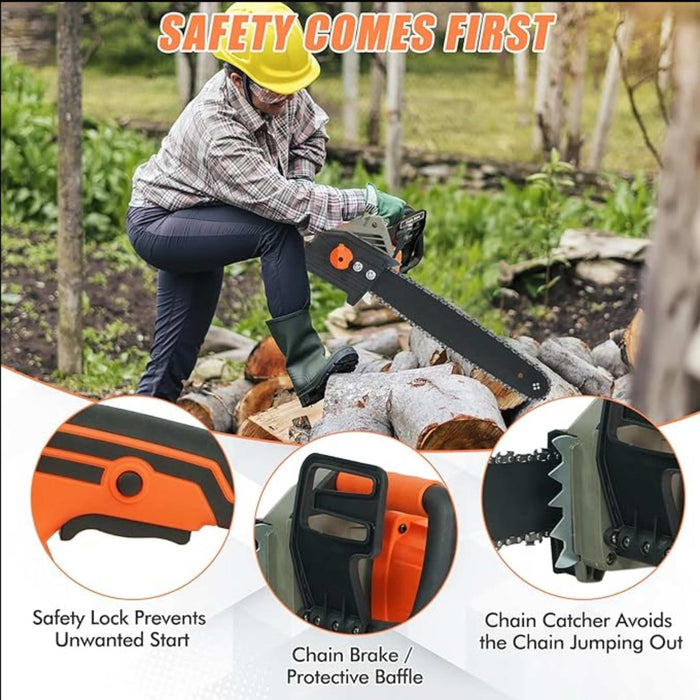 Heavy-duty electric chainsaw ideal for agriculture and forestry