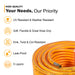 Close-up of Neptune heavy-duty 5-layer PVC hose for irrigation