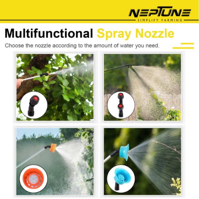 "Neptune CK-12 Battery Sprayer for Farming with 4 Nozzle Set and 20L Tank"