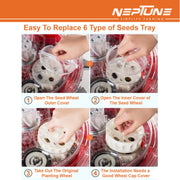 Neptune manual planter with 15–85 cm adjustable spacing range