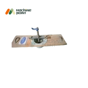 Top view of the Hand Operated Sev Machine with a wooden base, center-mounted pressing unit, and a metal sev outlet.