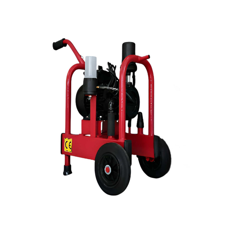 High-capacity 400 LPM mobile milking machine with durable SS can and vacuum pump