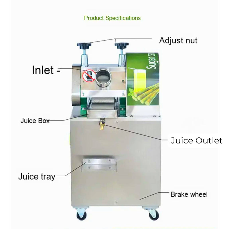 Commercial sugarcane juice machine producing 150–200 litre per hour for juice shops