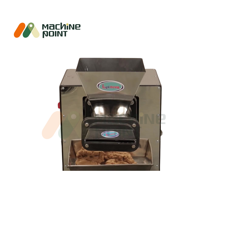 Stainless steel Dough Sheeter with hopper – efficient dough flattening equipment.