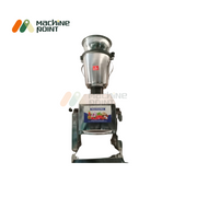 Front view of Heavy Duty 10 Ltr Tilting Mixer with stainless steel jar and vegetable label – ideal for bulk grinding.
