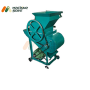 Garlic Bulb Breaker Machine – Heavy-duty green-painted machine with hopper and flywheel, designed for efficient garlic clove separation.