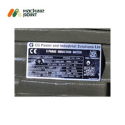 Side view of Crompton Greaves 2 HP IE2 efficiency motor for light industrial use