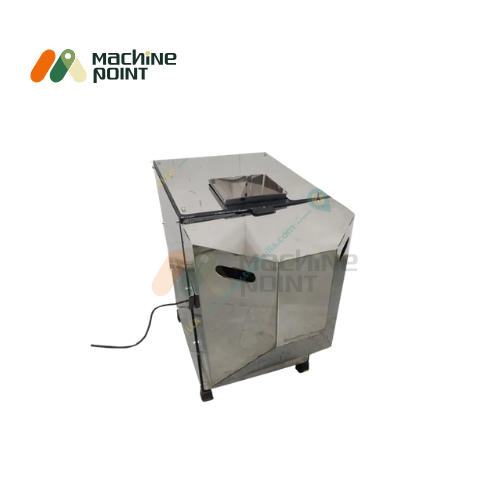 Dough Ball Cutter – Angular View with Power Cable
Heavy-duty electric machine with a sleek stainless finish for precise dough ball shaping.
