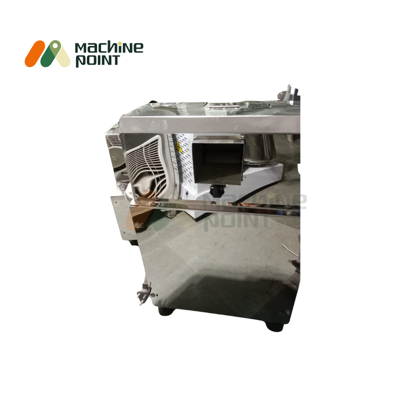 Rear and side view of Sugarcane Juice Machine ECO – exposing motor compartment and ventilation system for reliable performance and easy maintenance.
