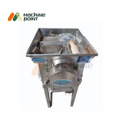 Top-front view of 3 HP Super Deluxe Gravy Machine with accessories like wooden pestle and grater blade.