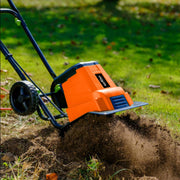 Quiet electric garden tiller for aeration and soil preparation – Neptune NC-41E
