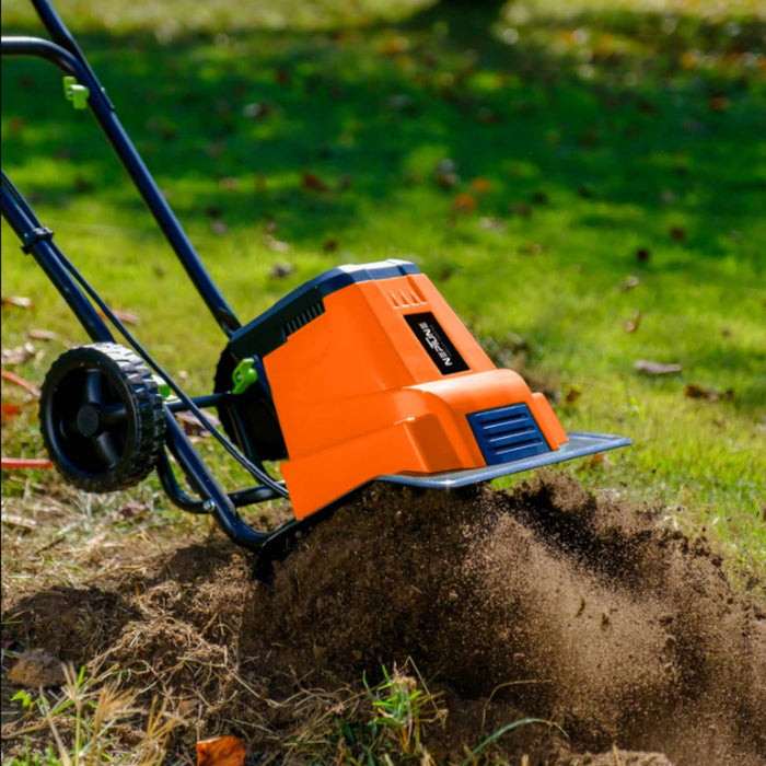 Quiet electric garden tiller for aeration and soil preparation – Neptune NC-41E