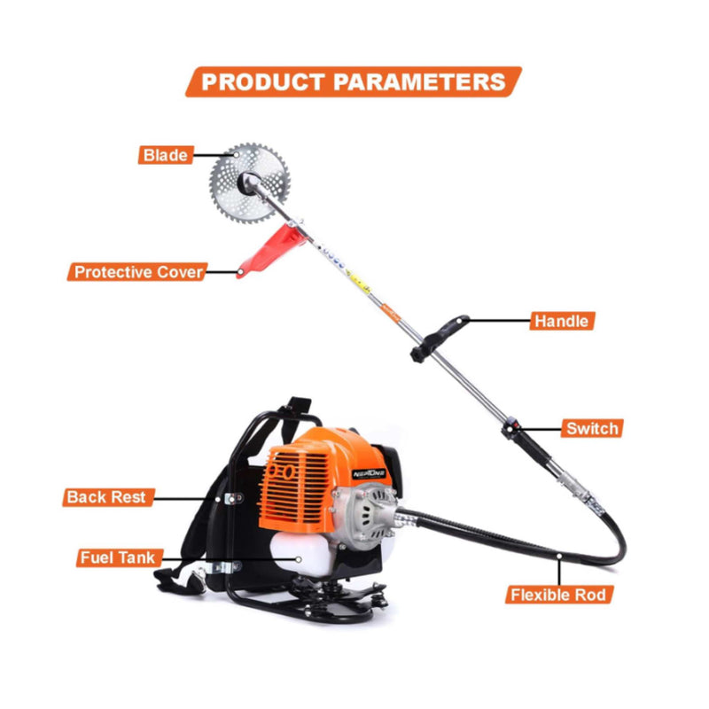 52cc Backpack Brush Cutter with Flexible Shaft