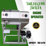 Commercial sugarcane peeling and juice extraction machine producing 150–200 litre per hour