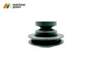 Durable 2-groove cast iron pulley for rice mill machines – ideal for dual belt drive and smooth power transfer.