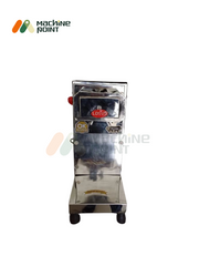 Front view of Small Fafda Making Machine – OK tested and export quality label visible on stainless steel. body.