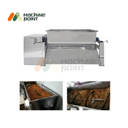 Namkeen Mixer Machine 5 Feet with inset images showing internal ribbon mixing blades and namkeen ingredients being processed.