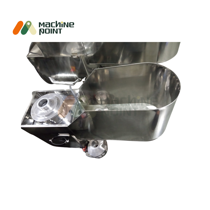 Overhead angle of the Wafer Machine displaying a large slicing drum and precision blade system for uniform chip production.