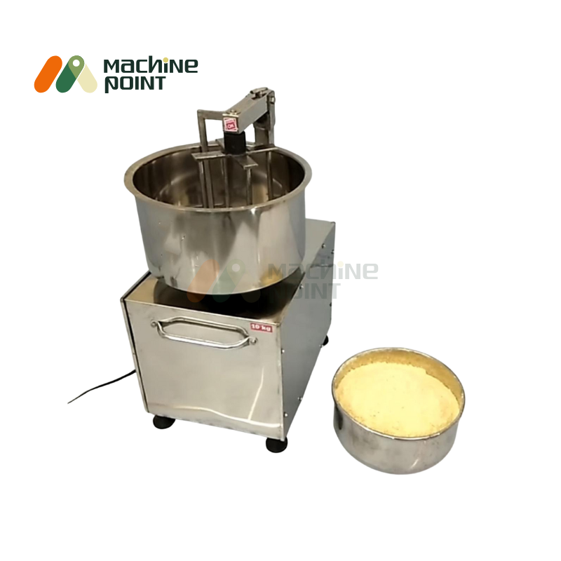 10 kg atta and besan mixing machine with flour bowl for industrial kitchen use.