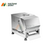 Stainless steel roti pressing machine with compact design, ergonomic handles, and output tray, suitable for commercial kitchens and food outlets.

