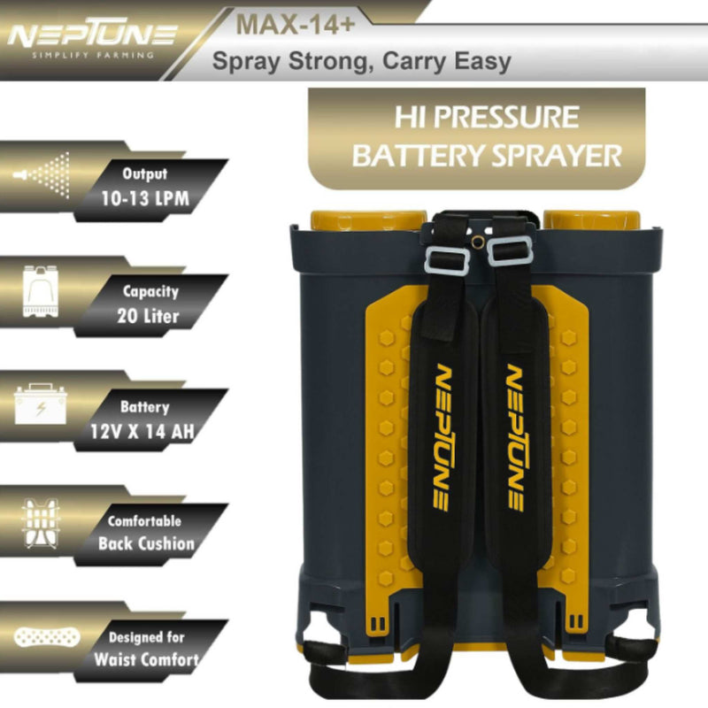 Neptune Max Gold-14 Plus Dual Motor Agricultural Sprayer